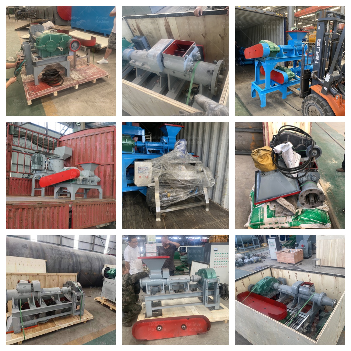 Charcoal extrude machine deliver